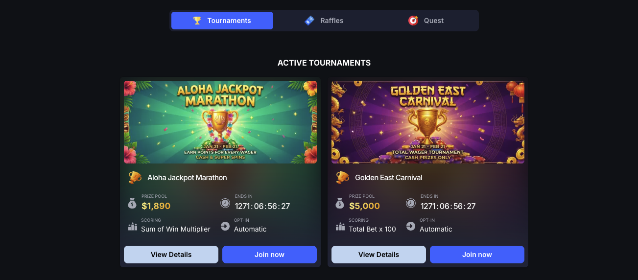 Lobby competition list